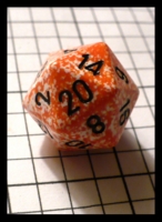 Dice : Dice - 20D - Chessex White and Orange Speckles with Black Numerals - Ebay June 2010